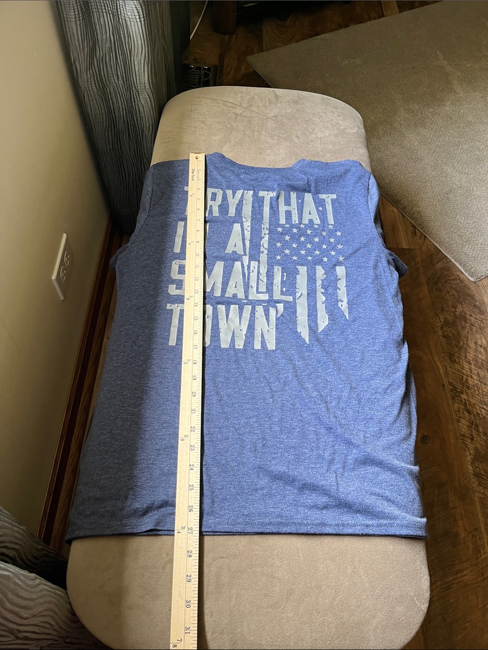 Jason Aldean Blue Graphic Tee with Bold Print - Picture 5 of 6